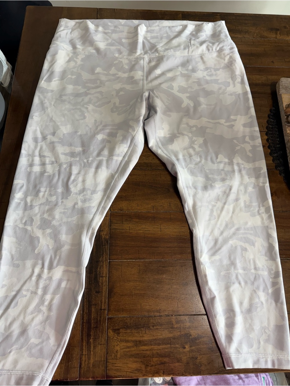 lululemon athletica White Camo Leggings size 20